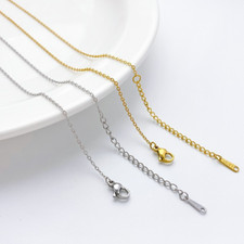 2Pcs Silver/Gold Stainless Steel 2mm Width O-Link Necklace Fashion Jewelry Chain