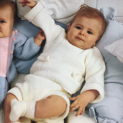 Phildar Mailles Baby Clothes Knitting Pattern Booklet 103 Birth To 2 Years 1983 - Picture 11 of 24