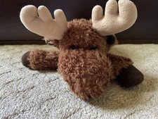 Aurora Plush Brown MOOSE Stuffed Animal EUC