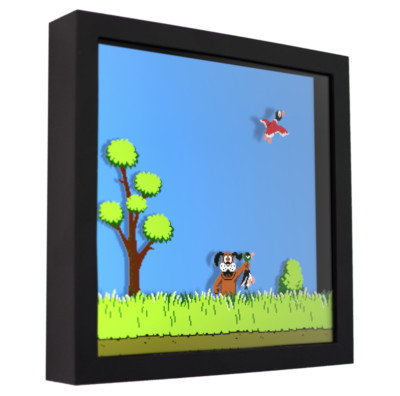 Duck Hunt - 3D Shadow Box Frame (9'' x 9'') Gaming Art