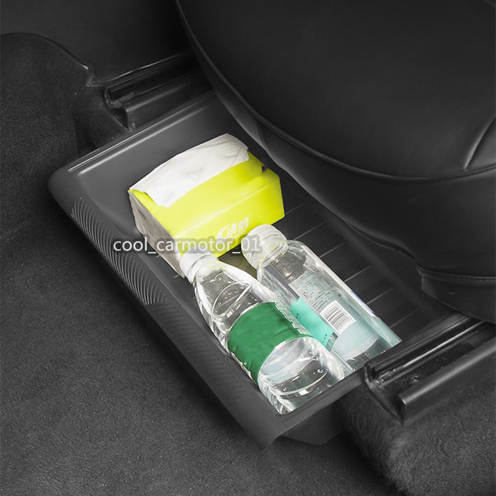Gray Car Under Seat Storage Box Cargo for Tesla Model Y Front Seats Organizer