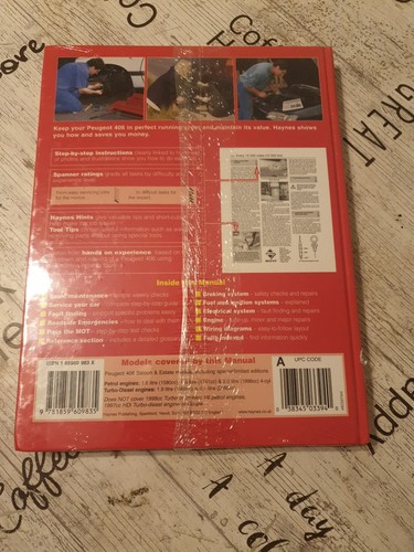 PEUGEOT 406 1996-1999 PETROL & DIESEL HAYNES WORKSHOP MANUAL 3394 NEW FREE P&P - Picture 2 of 7