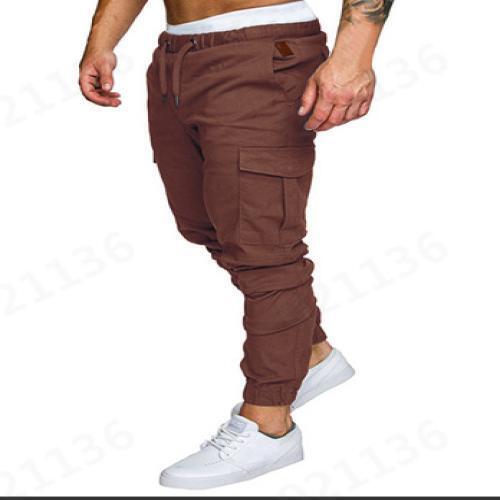 Men's High Elasticity Cargo Pants, Summer Drawstring Pockets Harem Stretch Long - Picture 27 of 36
