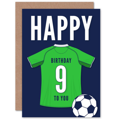 Artery8 Geburtstagskarte „Fußball-Trikot“ Für 5. Geburtstag – Jungen & Mädchen, 17,5x12,5 Cm