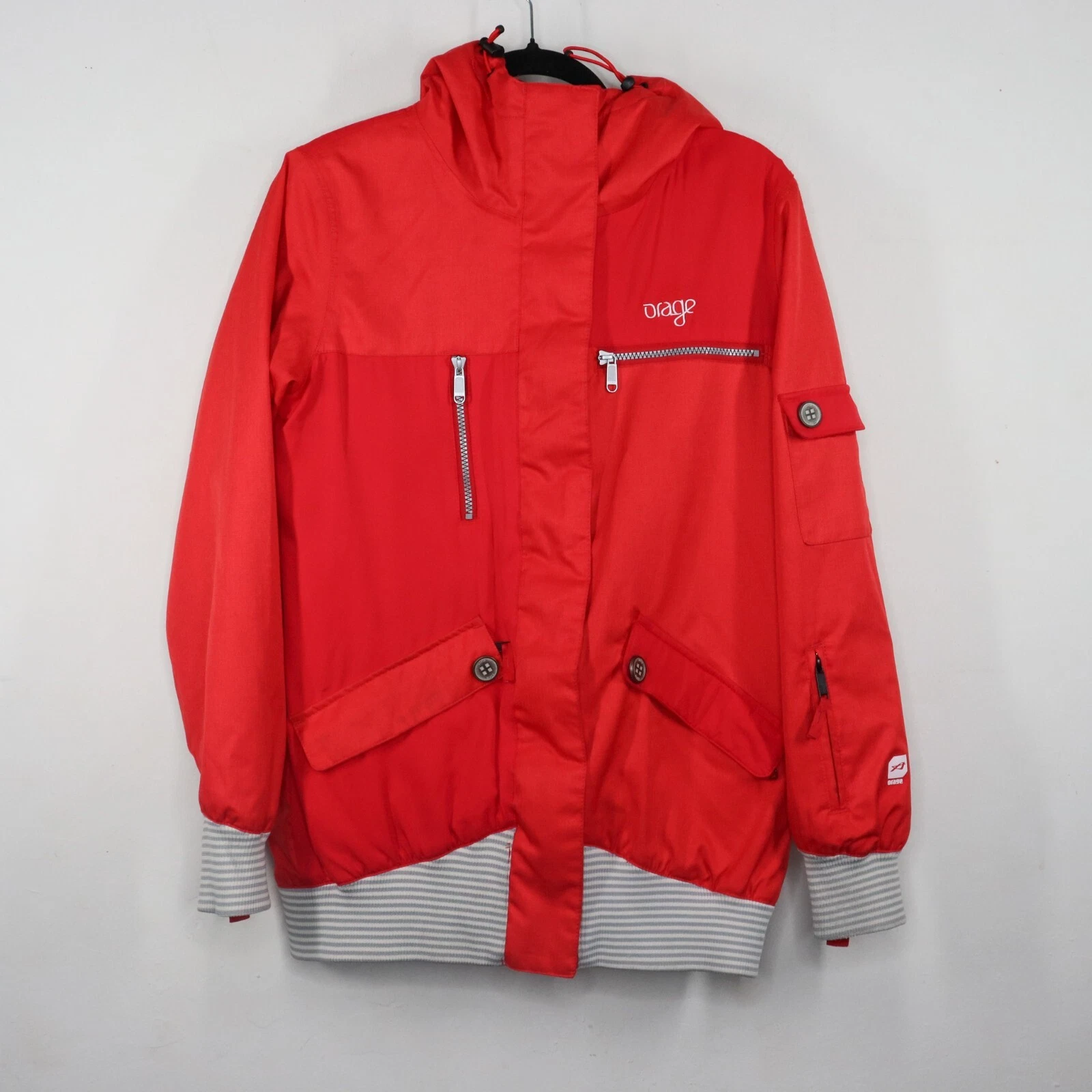 Orage Winter Jacket Womens Size Small Red Bala Ski Snow Outerwear Full Zip