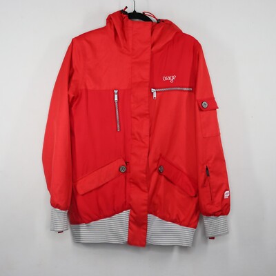 Orage Winter Jacket Womens Size Small Red Bala Ski Snow Outerwear Full Zip