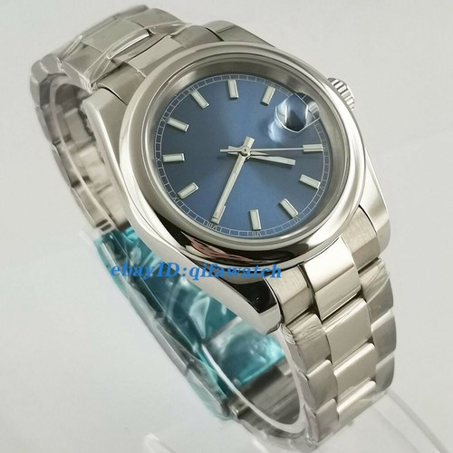 40mm BLIGER Polished/Brushed Strap sapphire glass DG2813 Automatic mens watch - Picture 2 of 11