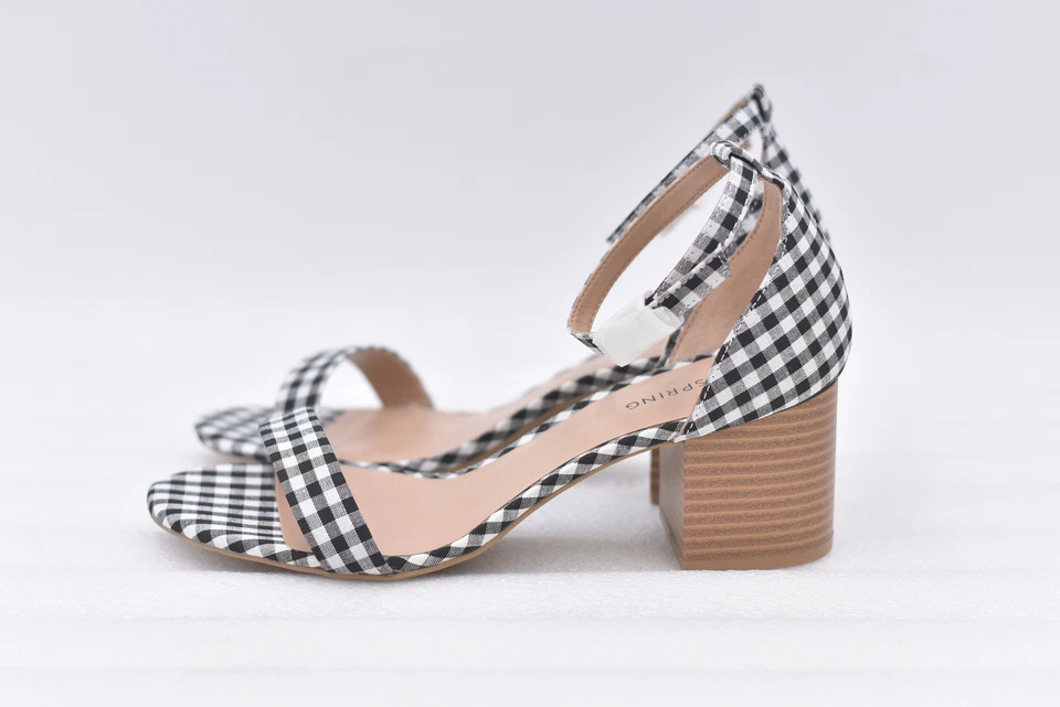 Women's Call It Spring Womens Stangarone Dress Sandals in Black & White SIze 7.5 - Image 3 of 4