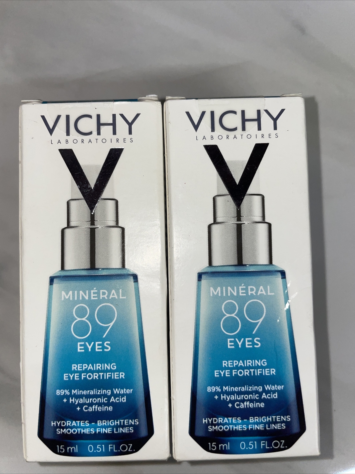 Vichy Mineral 89 Eyes Repairing Eye Fortifier 15ml EXP 07/24 Lot Of 2