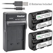 Kastar NP-FM50 Battery Charger Sony DSR-PDX10 HDR-HC1 HDR-SR1 HDR-UX1 HVR-A1U