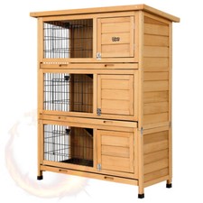 i.Pet Rabbit Hutch Large Wooden Cage Waterproof Outdoor 91.5cm x 46cm x 116.5cm