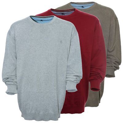 Kitaro Pullover Pulli Feinstrick Knit Herren Basic Baumwolle Ror Größe XXL
