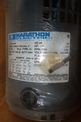 Marathon G245 - .25HP,1725RPM,3PH,60HZ,56C 7VB56T17D2105A NEW 