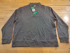 NWT Men's Kirkland Signature 1/4-Zip Long Sleeve Stretch Pullover Gray XL
