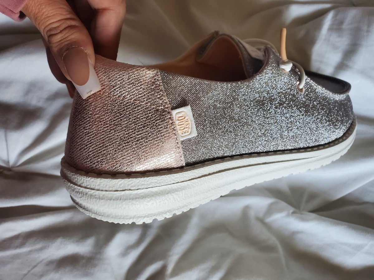 Rose Gold Cheap Hey Dude Shoes Womens Hey Dude Women's Wendy Shoes