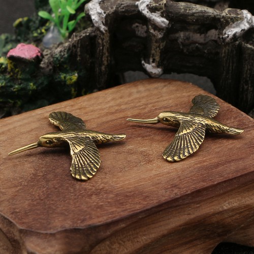 Figura de mesa latón un par de pájaros estatua animal escultura decoración del hogar regalo - Imagen 1 de 9
