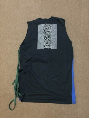 RAF SIMONS Tank Top 18SS Joy Division Size M Cotton Black From