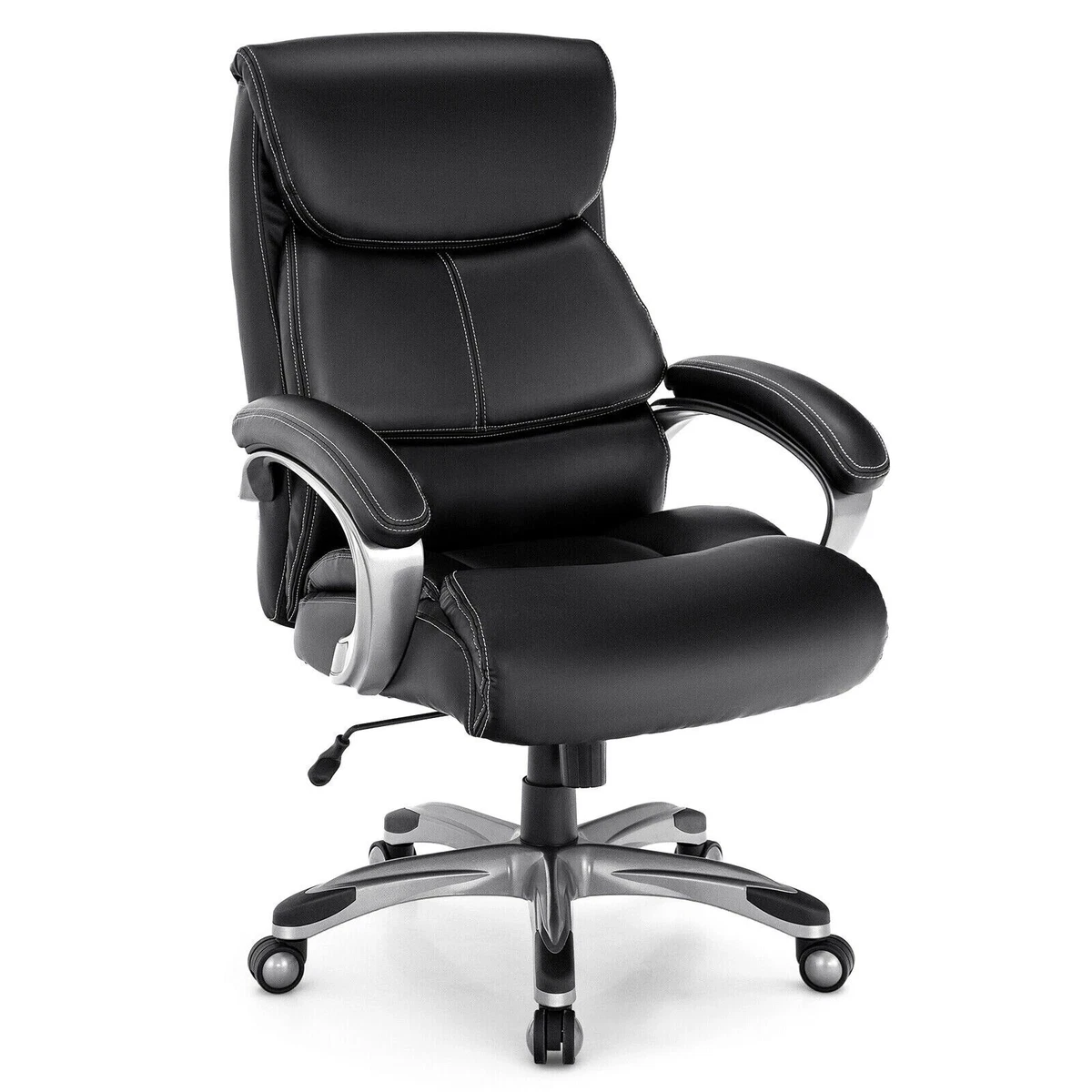 Real leather office chair big and tall outlet