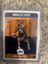2017-18 Panini NBA Hoops Donovan Mitchell Rookie Card #263 Utah Jazz Basketball. rookie card picture