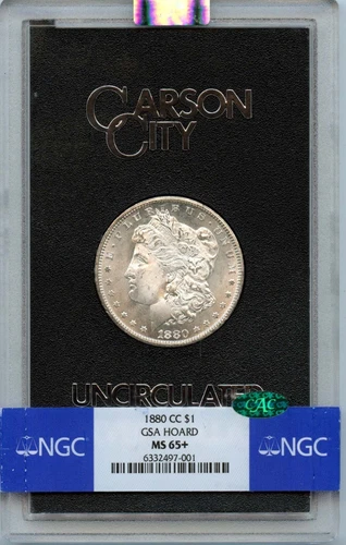 1880-CC Morgan Dollar GSA HOARD S$1 NGC MS65+ (CAC)