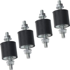 4pcs 25 x 25mm Rubber Mounts Vibration Isolator Shock M6, Black