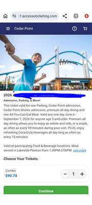 #ad #ad CedarPoint one day plus extras or Gold membership see details please $30.00