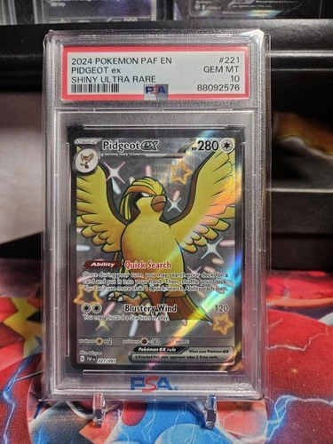 Pokemon Pidgeot ex 221/091 SV: Paldean Fates Psa 10