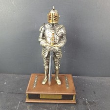 Vintage Knight in Armor Novelty Transistor AM Radio & Sword Letter Opener