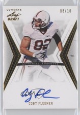 2012 Ultimate Leaf Draft Gold 8/10 Coby Fleener #CF1 Auto 0s3