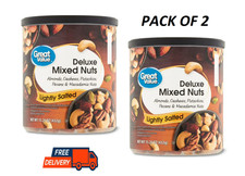 Great Value Lightly Salted, Deluxe Mixed Nuts, 15.25 oz 2 PACK