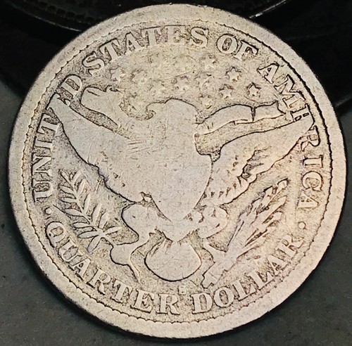 1896 S Barber Quarter 25C Liberty Head Ungraded 90% Silver US Coin CC26744 - Picture 4 of 4