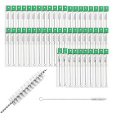 50 Pcs Tracheostomy Cleaning Brushes, 7.8 Inch Bendable Trach Tube Brush with