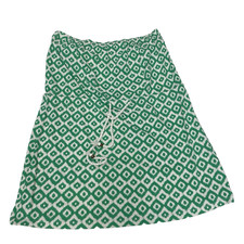 Gap Strapless Green White Diamond Pattern Dress Size XL Womens