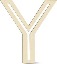 Large Wooden Letters 14 Inch for Wall Decor Crafts Big Wood Letter Y 1/5 Inch Th