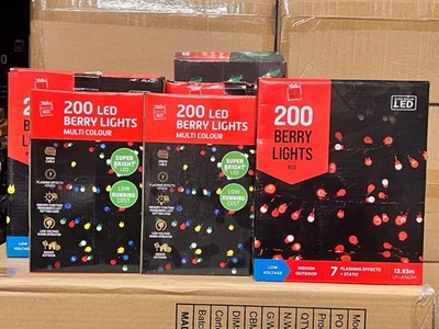 Festive Magic Super Bright LED Red Berry Christmas Lights 200 led HOLLY BERRY