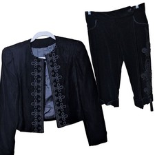 Vintage Jean-Louis Scherrer Velvet Ensemble size 40/ 4-6 US France designer