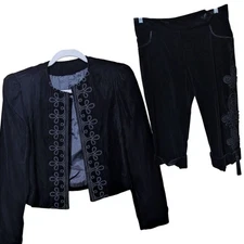 Vintage Jean-Louis Scherrer Velvet Ensemble size 40/ 4-6 US France designer