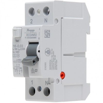 Kopp Fehlerstromschutzschalter (RCD), 2-polig, A-Type, 25A, 0,30A