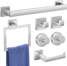 7-Piece Bathroom Accessories Set - 304 Stainless Steel Towel Racks for Bathroom