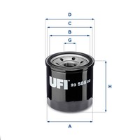 UFI ÖLfilter 23.585.00 Anschraubfilter FüR Spark Kalos T250 M300 T255 Aveo Matiz