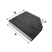 Image of 1X CABIN FILTER WITH ACTIVATED CARBON FITS: AUDI A4 ALLROAD B8 A4 ALLROAD B9