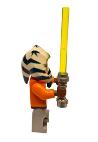Lego Star Wars Minifigure Ahsoka Tano from set 7675 AT-TE including lightsaber