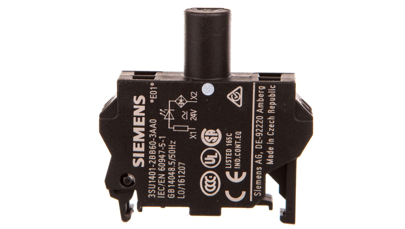LED Block Socket White 24V AC-DC SIRIUS ACT 3SU1401-2BB60-3A0