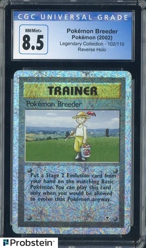 2002 Pokemon Legendary Collection #102 Pokémon Breeder Reverse Holo Foil CGC 8.5
