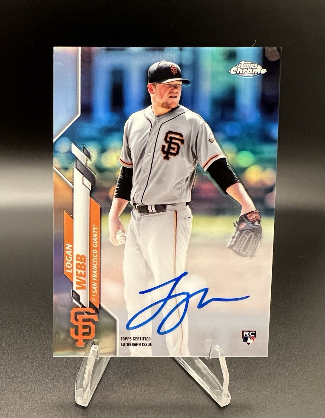 2020 Topps Chrome Rookie Auto Refractor /499 Logan Webb RC San Francisco Giants