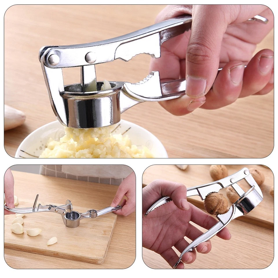 1pc Schiacciaaglio manuale Schiacciaaglio Chopper Gadget da cucina (Argento) - Immagine 2 di 4