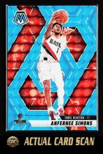 2024-25 Panini Mosaic #39 Anfernee Simons Blue Fluorescent Mosaic #/75