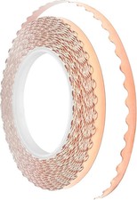 Scalloped Copper Foil Tape, 1/4 Inch Black Backed Copper foil for Stained Glass