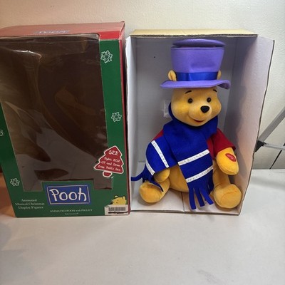 Telco Motion-ettes Winnie Pooh Top Hat Piglet Animated Musical Christmas Disney