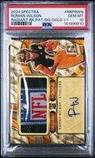 2024 Panini Spectra Roman Wilson Radiant Rookie RPA Patch Auto Shield 1/1 PSA 10